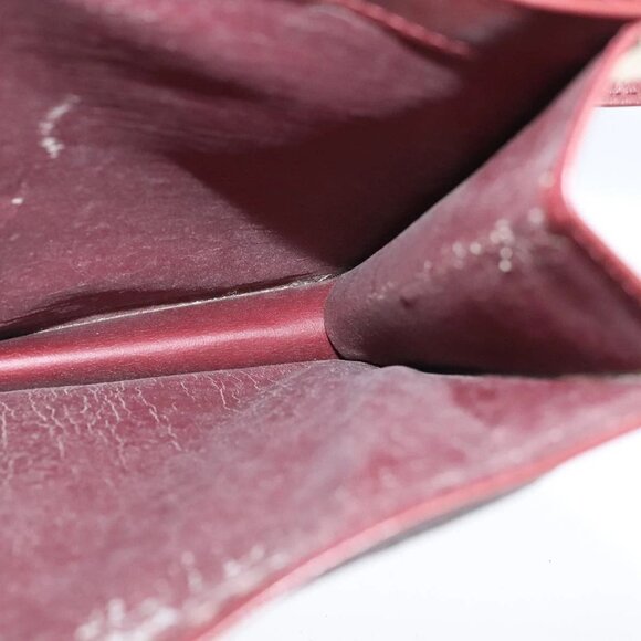 CARTIER Must Line Shoulder Bag Leather Bordeaux Gold Auth mr733 - Picture 13 of 16